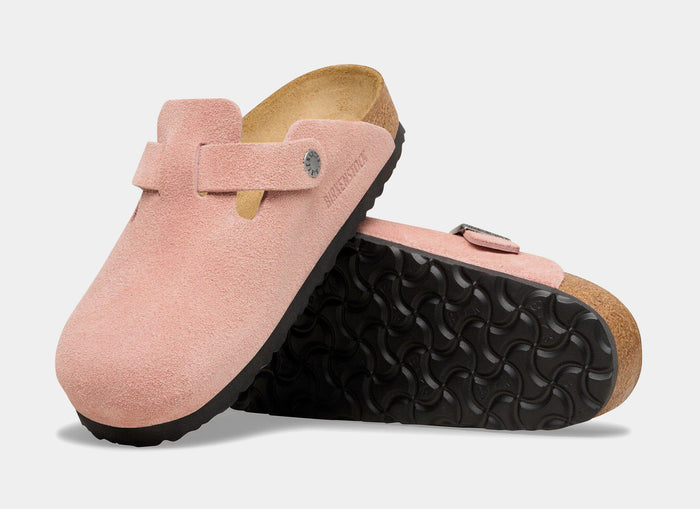 Boston Suede Leather Womens Sandals (Pink clay)