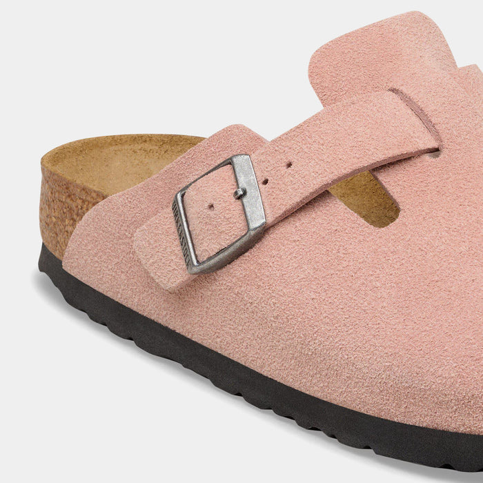 Boston Suede Leather Womens Sandals (Pink clay)