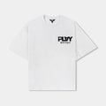 Boxy Cropped Fade Mens Short Sleeve Shirt (White/Black)