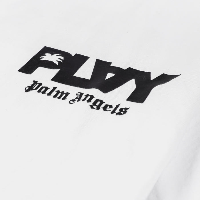 Boxy Cropped Fade Mens Short Sleeve Shirt (White/Black)