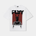 Boxy Dog Mens Short Sleeve Shirt (White/Red)