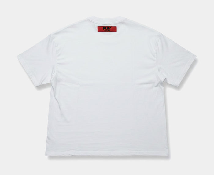 Boxy Dog Mens Short Sleeve Shirt (White/Red)