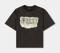 Boxy Graffiti Mens Short Sleeve Shirt (Grey/Turquoise)