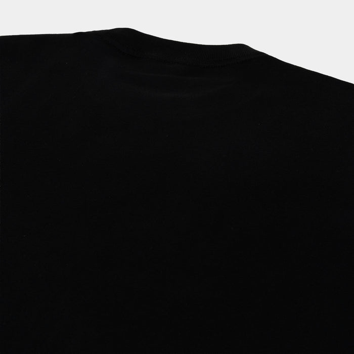 Boxy Lips Mens Short Sleeve Shirt (Black/Red)