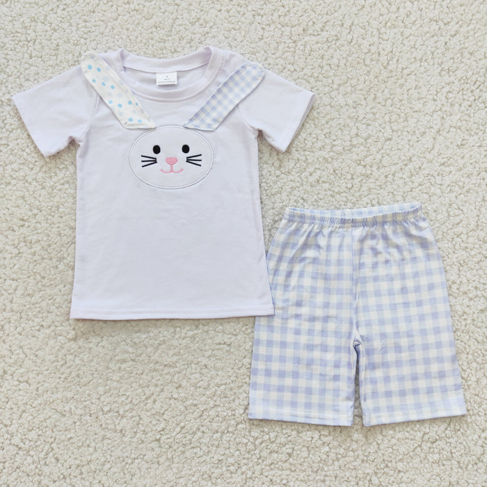 Boys bunny print Easter outfit     BSSO0090