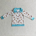 Boys mallard print zipper pullover      BT0095