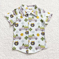 Boys St. Patrick's truck print button up shirts  BT0181