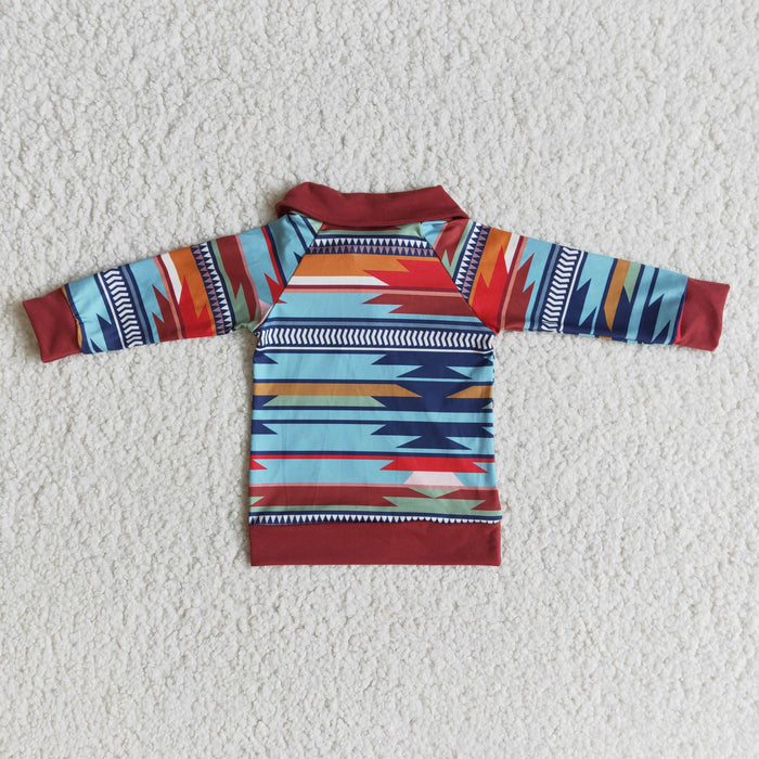 Boys western design pullover    6 A29-15