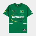 Brasil Nations Mens Short Sleeve Shirt (Kelly Green)