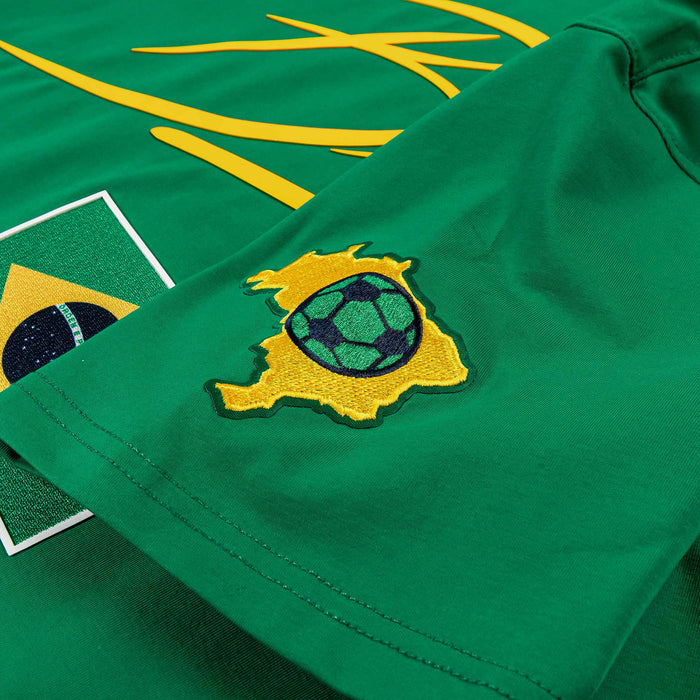Brasil Nations Mens Short Sleeve Shirt (Kelly Green)