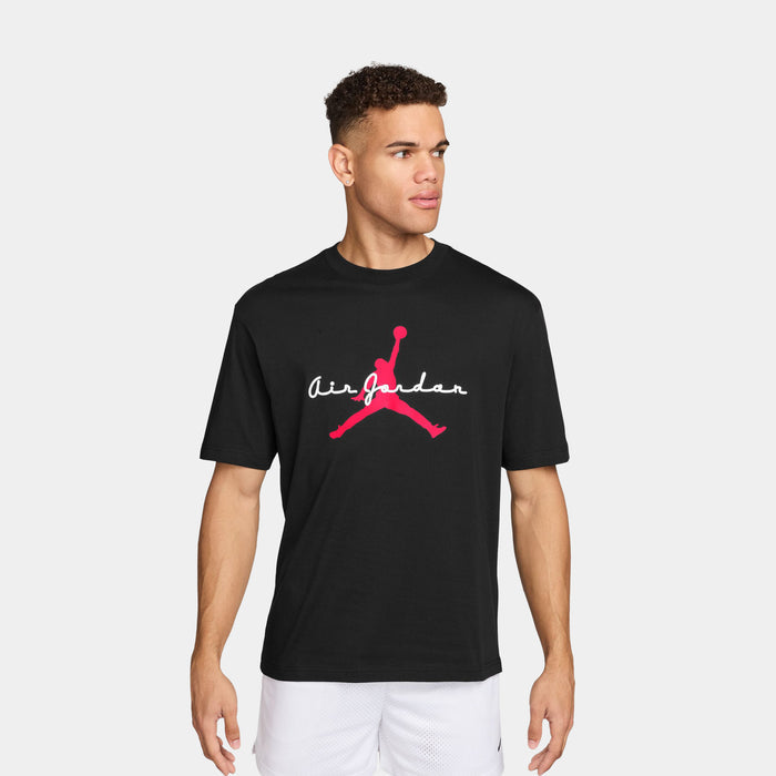Brooklyn Air Jordan Graphic Mens Short Sleeve Shirt (Black/White/Infrared 23)
