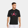 Brooklyn Air Jordan Graphic Mens Short Sleeve Shirt (Black/White/Infrared 23)
