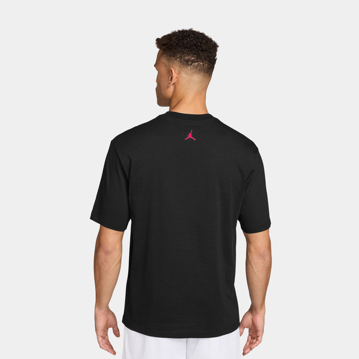 Brooklyn Air Jordan Graphic Mens Short Sleeve Shirt (Black/White/Infrared 23)