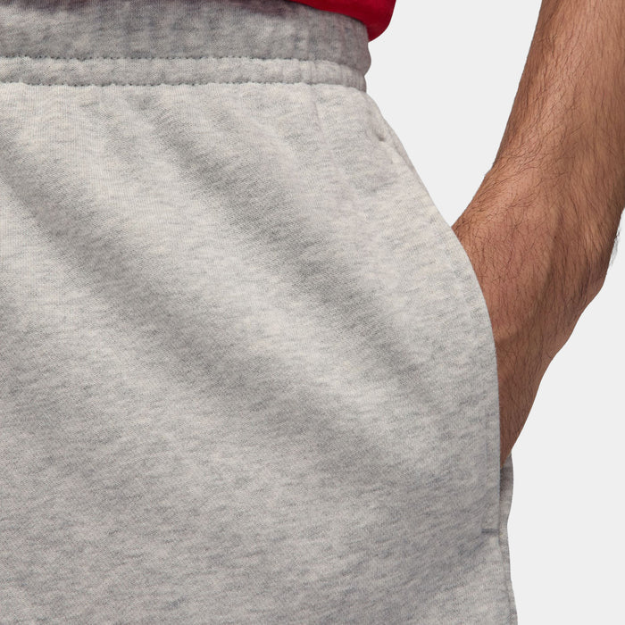 Brooklyn Fleece Mens Shorts (Grey Heather/White)