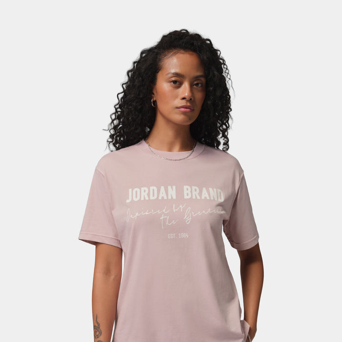 Brooklyn Graphic Womens Short Sleeve Shirt (Particle Rose/Sail)