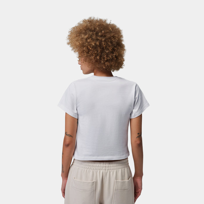 Brooklyn Graphic Womens Short Sleeve Shirt (White)