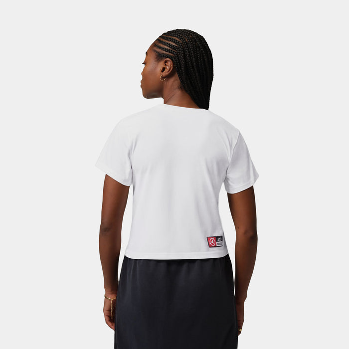 Brooklyn Graphic Womens Short Sleeve Shirt (White)