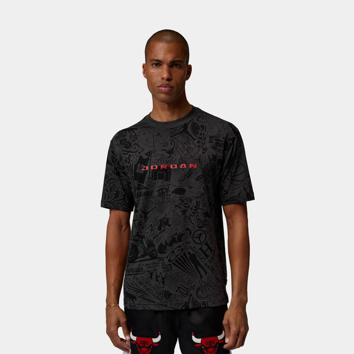 Brooklyn Mens Short Sleeve Shirt (Black/University Red)