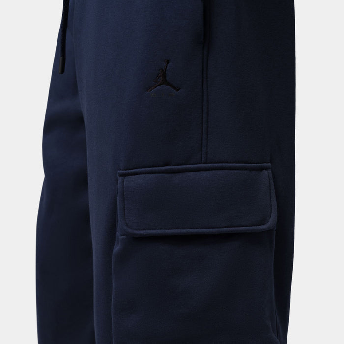 Brooklyn Oversized Fleece Cargo Mens Pants (College Navy/Black)