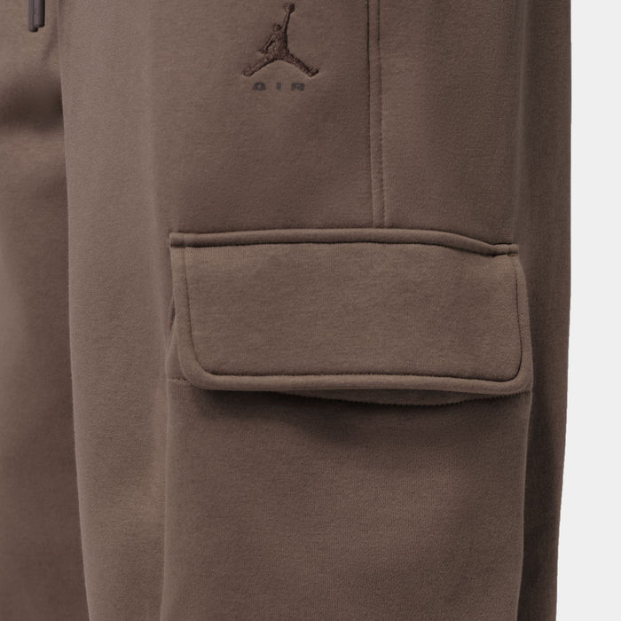 Brooklyn Oversized Fleece Cargo Mens Pants (Palomino/Dark Cinder)