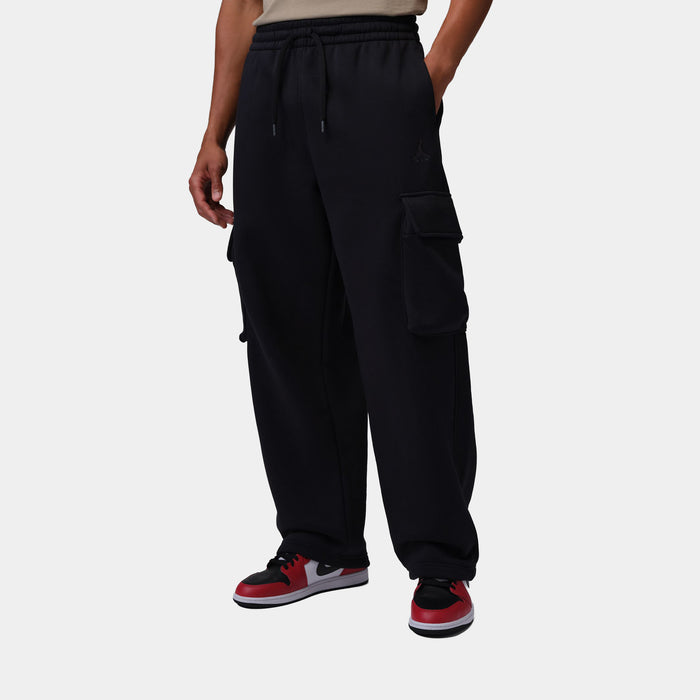 Brooklyn Oversized Fleece Cargo Trousers Mens Pants (Black/Black/Dark Smoke Grey)