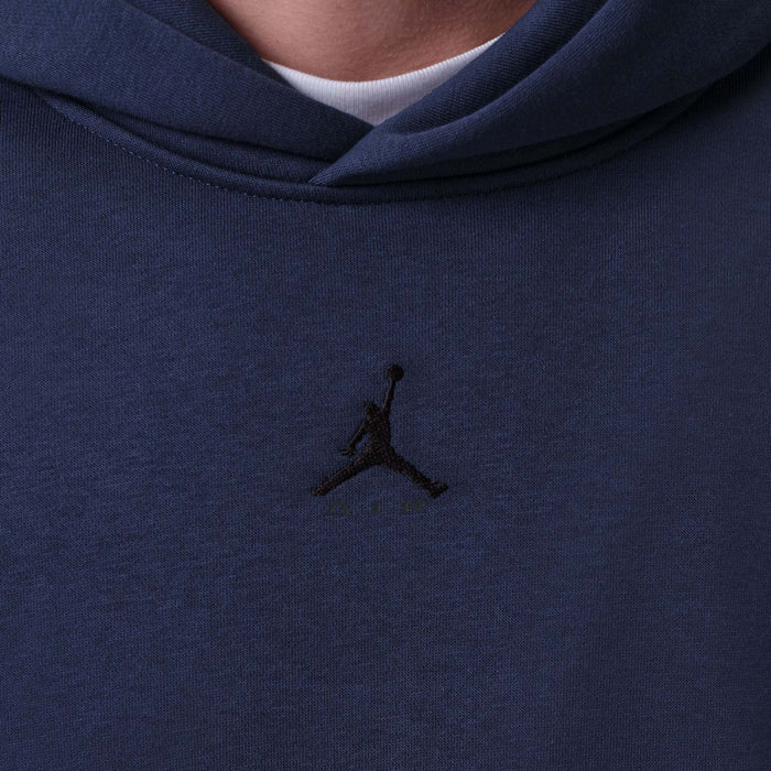 Brooklyn Oversized Fleece Pullover Mens Hoodie (College Navy/Black)