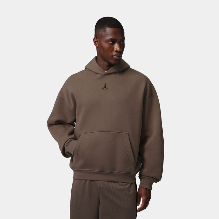 Brooklyn Oversized Fleece Pullover Mens Hoodie (Palomino/Dark Cinder)