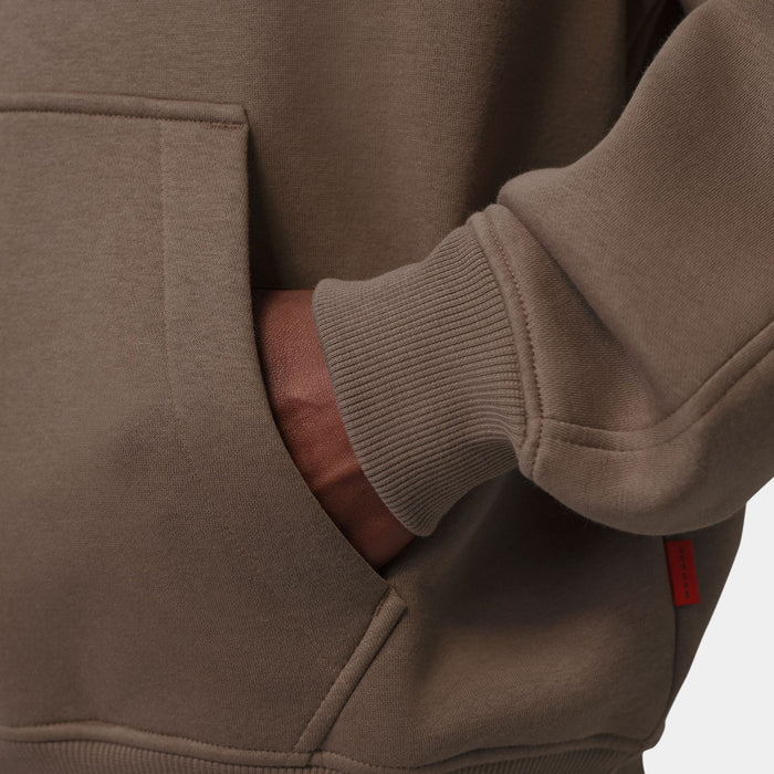 Brooklyn Oversized Fleece Pullover Mens Hoodie (Palomino/Dark Cinder)