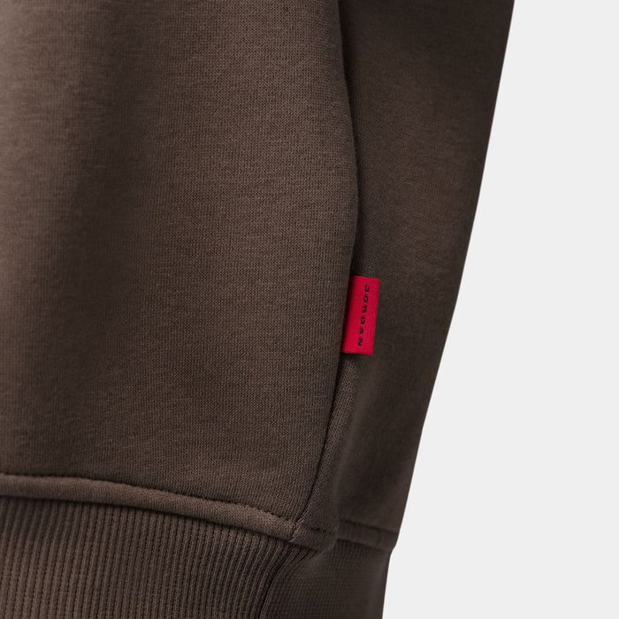 Brooklyn Oversized Fleece Pullover Mens Hoodie (Palomino/Dark Cinder)
