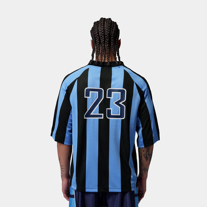 Brooklyn Terrace Mens Short Sleeve Shirt  (University Blue/Black)