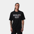 Brooklyn World's Best Graphic Mens Short Sleeve Shirt (Black/University Red)