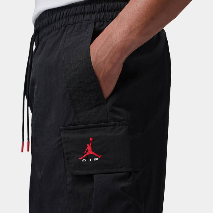 Brooklyn Woven Cargo Mens Shorts (Black/University Red)