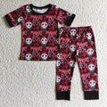 BSPO0032 MAMAS BOY Cartoon Print Boys Halloween Pajamas Clothes Set