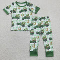 BSPO0043 Trucks Boys St. Patrick's Day Pajamas Clothes Set