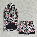 BSSO0065 Baseball Hoodie Top Shorts Boys Summer Clothes Set