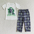 BSSO0084 IT'S SHOW TIME White Top Stripes Pants Boys Halloween Clothes Set