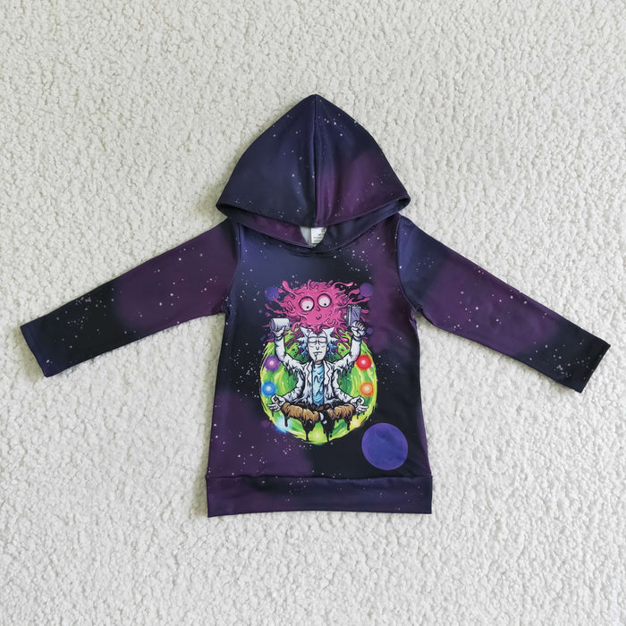 BT0052 Ric* Cartoon Print Boys Halloween Hoodie Top
