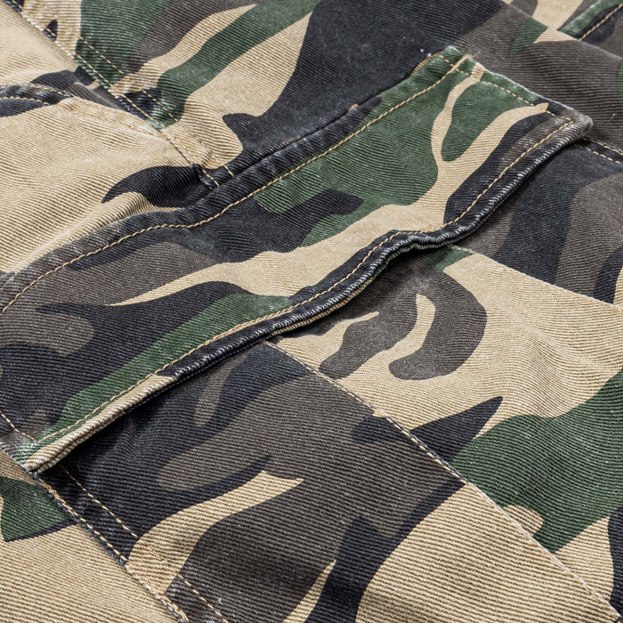 Camo Cargo Mens Shorts (Green/Brown)
