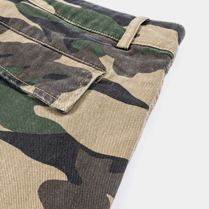 Camo Cargo Mens Shorts (Green/Brown)