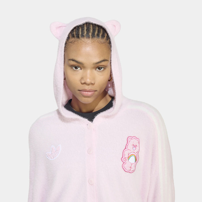 Care Bears Cardigan Womens Hoodie (Clear Pink)