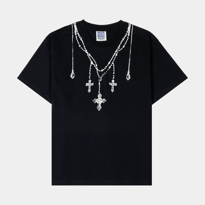 Chains Mens Short Sleeve Shirt (Black/Black)