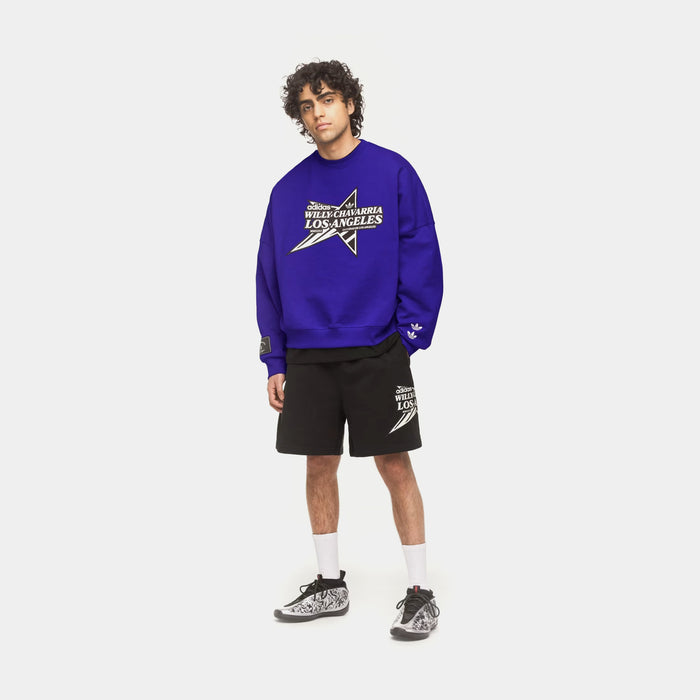 Chavarria Star Logo Mens Crewneck (Semi Lucid Blue)