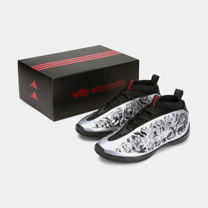 Chavarria x Adidas Harden Volume 10 Mens Basketball Shoes (Silver Metallic/Core Black/Red)