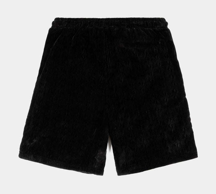 Chenille Mens Shorts (Black)