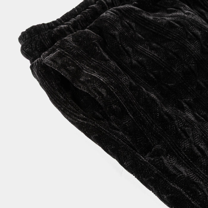 Chenille Mens Shorts (Black)