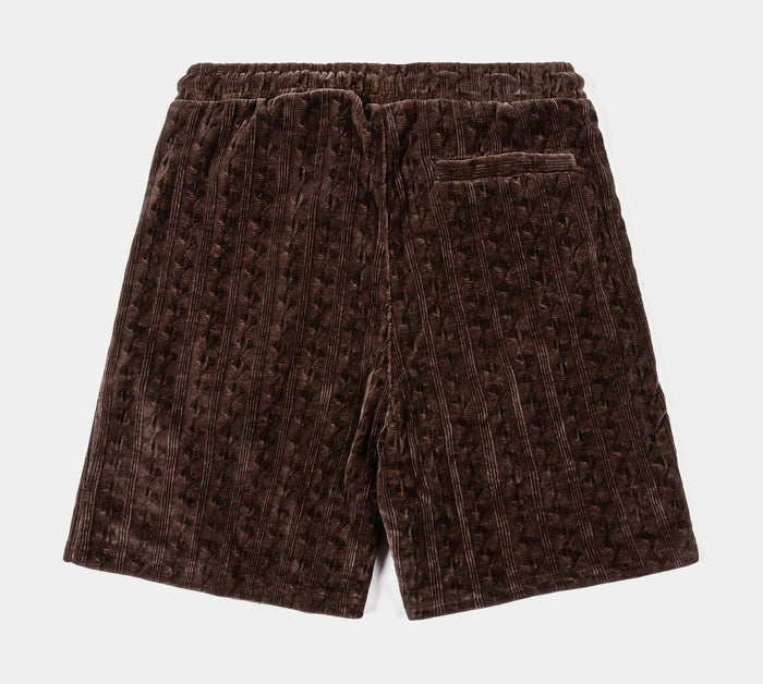 Chenille Mens Shorts (Brown)