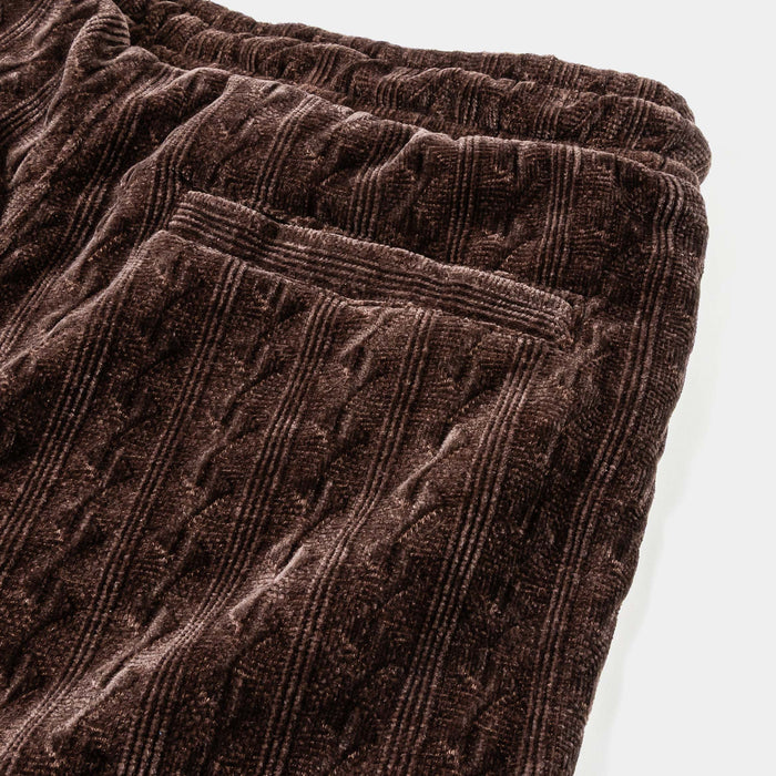 Chenille Mens Shorts (Brown)