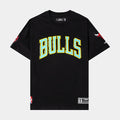 Chicago Bulls Drop Shoulder Mens Short Sleeve Shirt (Black/Blue)