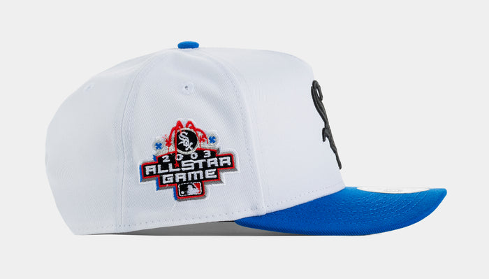 Chicago White Sox 950AF Curve Snapback Mens Hat (White/Blue)