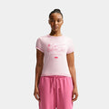 Chill Knit Slim Cropped Womens Short Sleeve Shirt (Pearl Pink/Peony)
